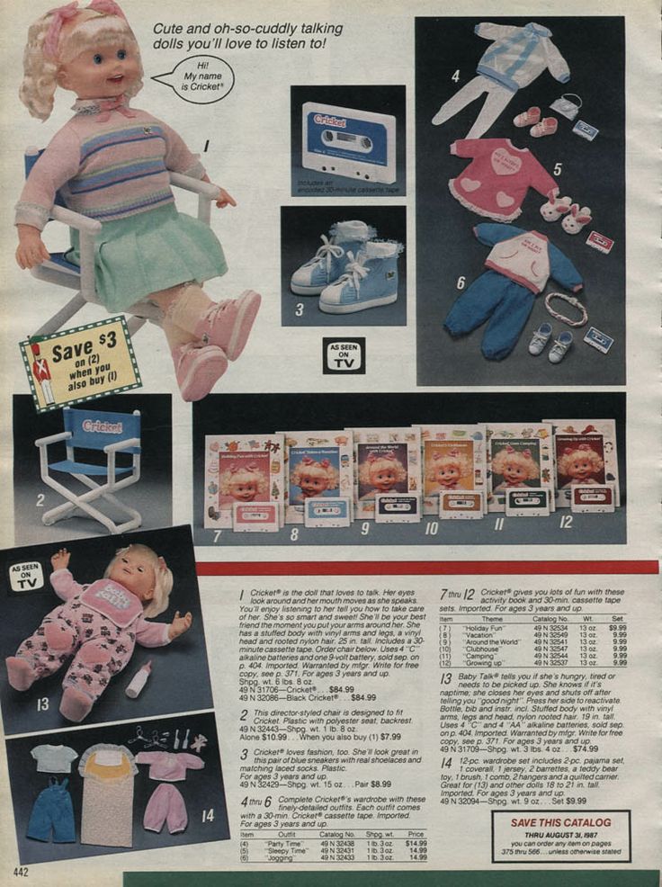 1986 Catalog Ad for Cricket the Talking Doll